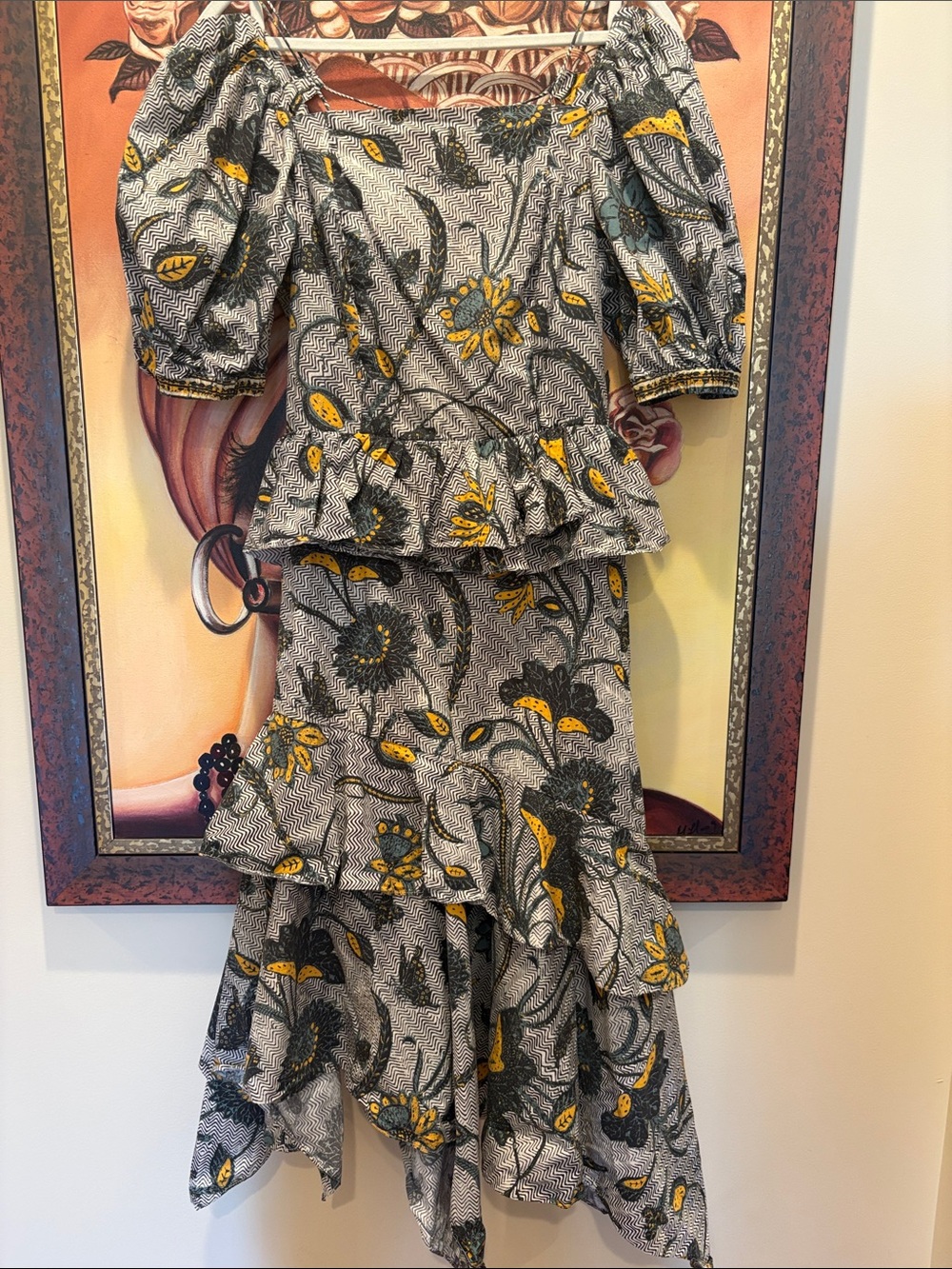 Ulla Johnson Pristine Annetta Puff Sleeve Midi Dress - Picture 2 of 4
